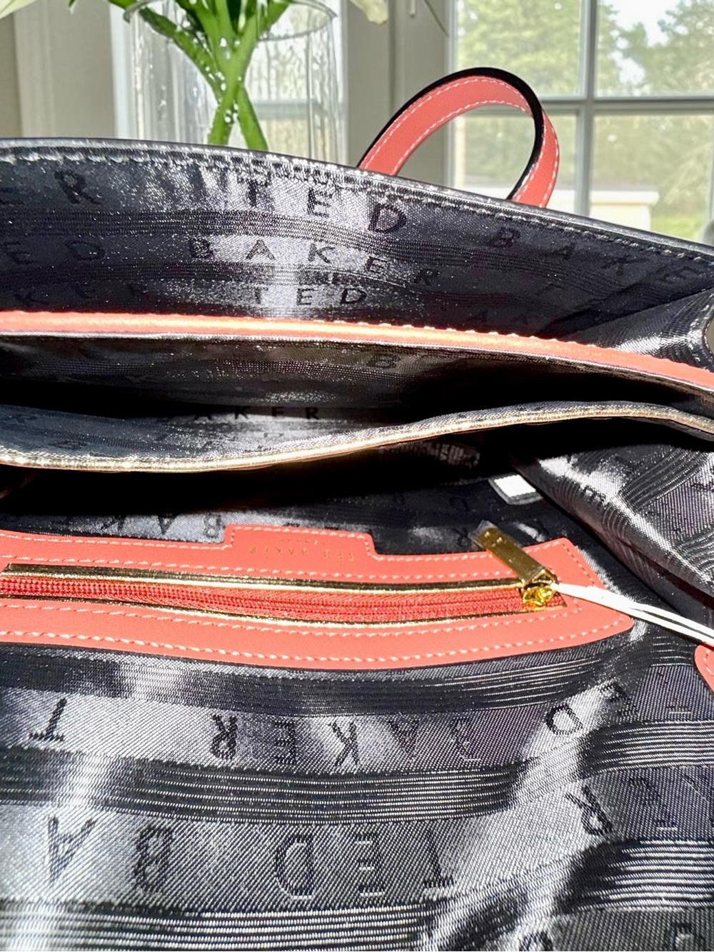Ted Baker NWT Leather AND Suede Crossbody Bag with Snake-Print Panel - Picture 12 of 13